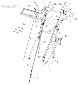 Handle Diagram and Parts List for CC800 (12AE764B010)(2023) Cub Cadet Lawn Mower